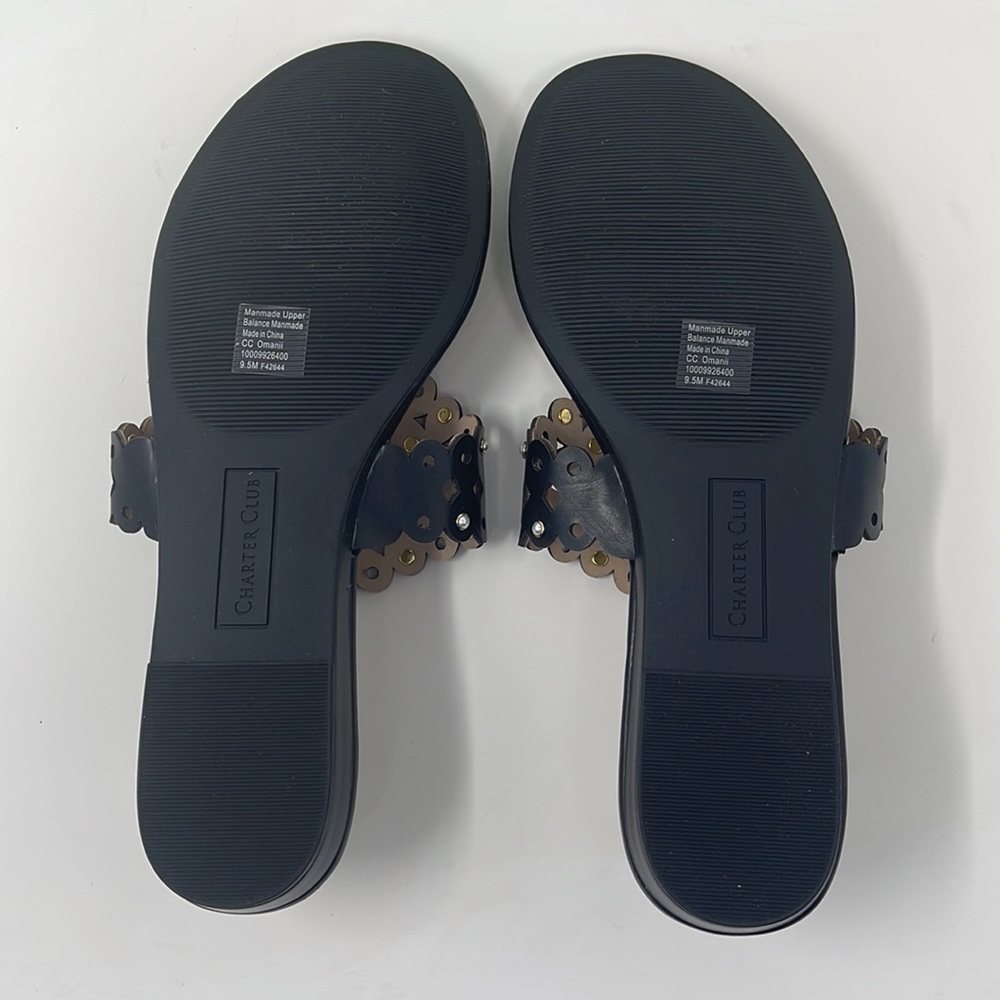 Charter Club Omanii Thong Slide Flat Sandals Size 9.5 M - Picture 7 of 8
